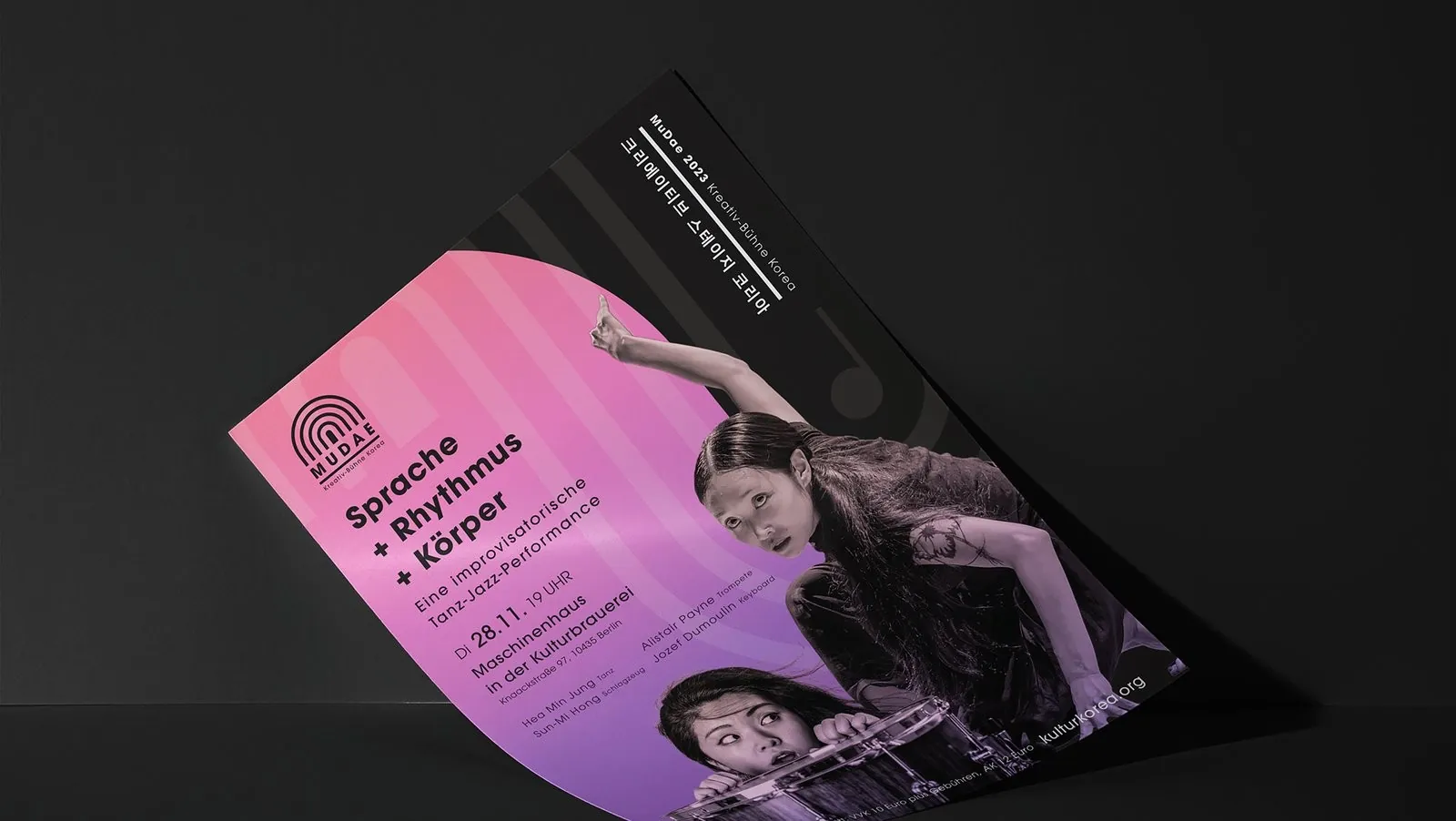 MuDae 2023 poster — Sprache + Rhythmus + Körper